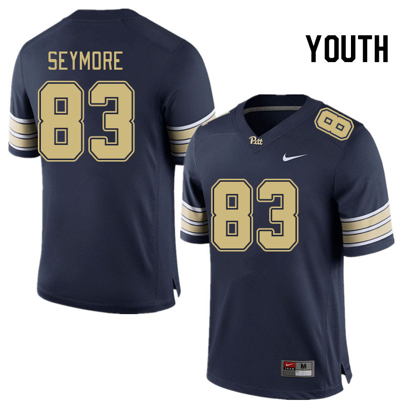 Youth #83 Lamar Seymore Pitt Panthers College Football Jerseys Stitched Sale-Navy